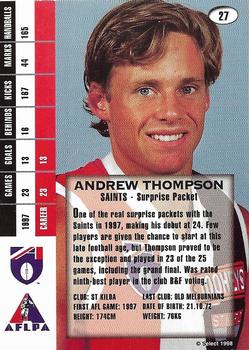 1998 Select AFL Signature Series #27 Andrew Thompson Back